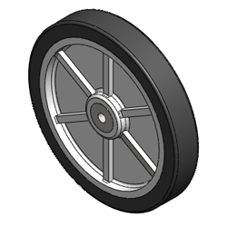 MY392W - Wheel 10" Grey Rubber