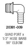 DRB1288 - 1/2"Hose x O'ring Slip Hose Barb