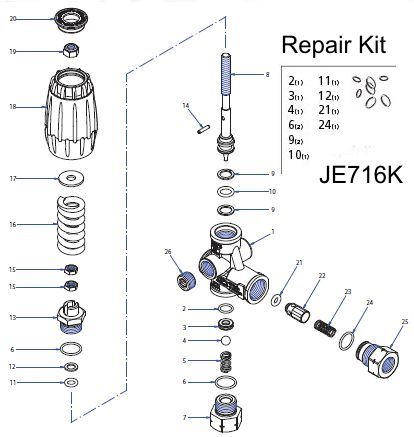 JE717 - Press. Regulator Valve 1500 PSI Pipe Mount