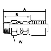 TX3466 Crimp Rub.Hs.3/8"MPT Swiv x3/8" hose wire braid