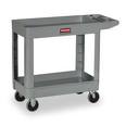 RB4500 - Utility Cart- 2 Shelves Grey w/ casters