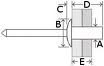 CN8002 - Rivet Alum.closed end 3/16" x 1/2"